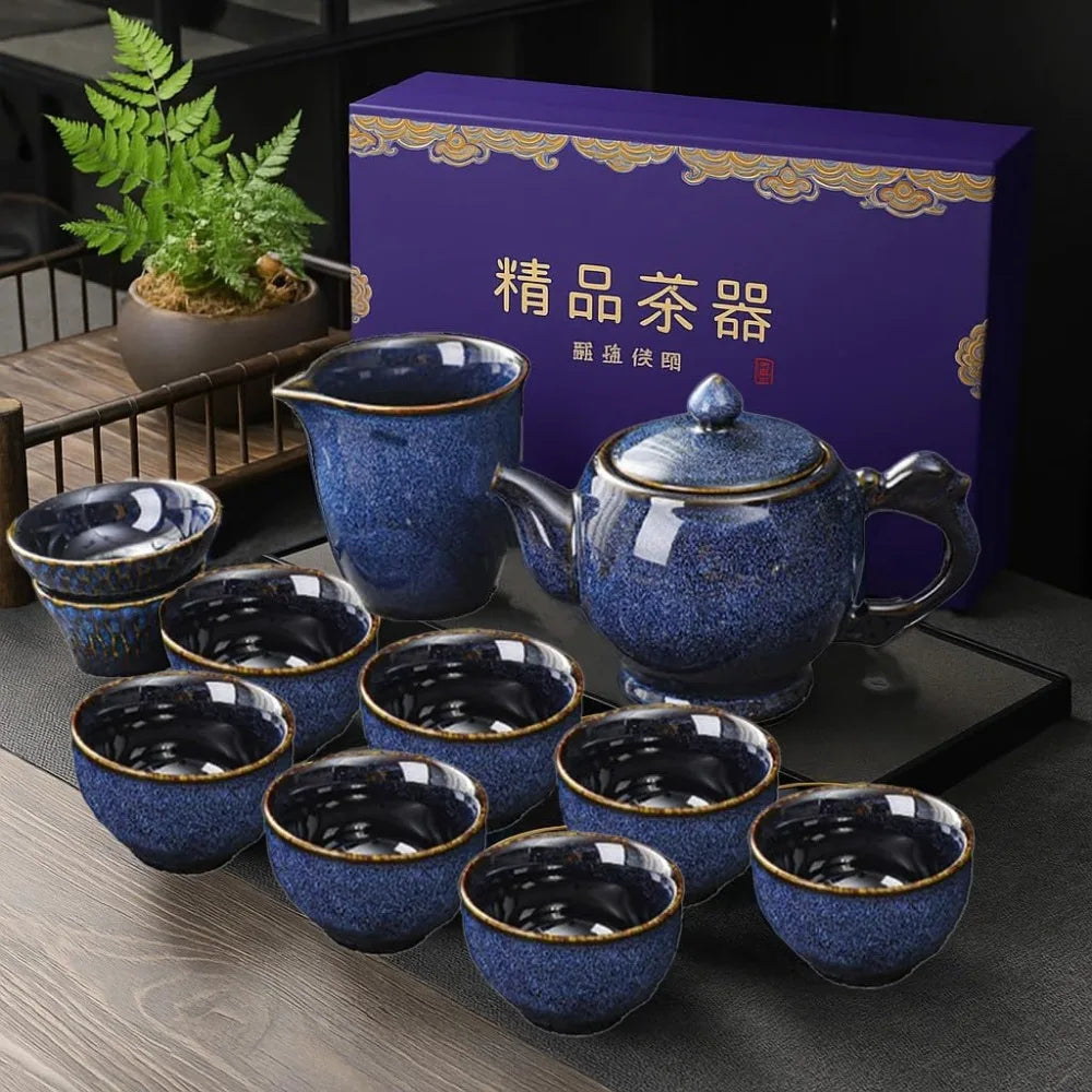 9-Piece Gongfu Porcelain Tea Set