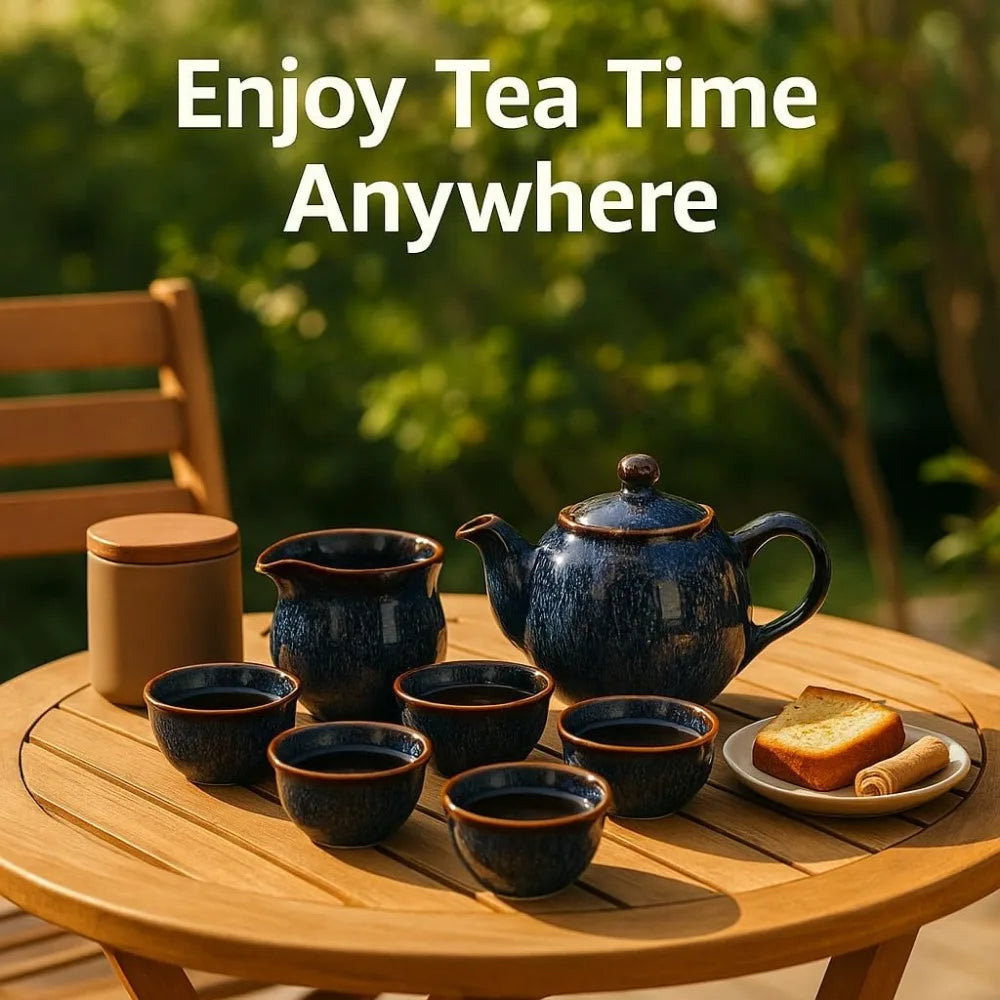 9-Piece Gongfu Porcelain Tea Set