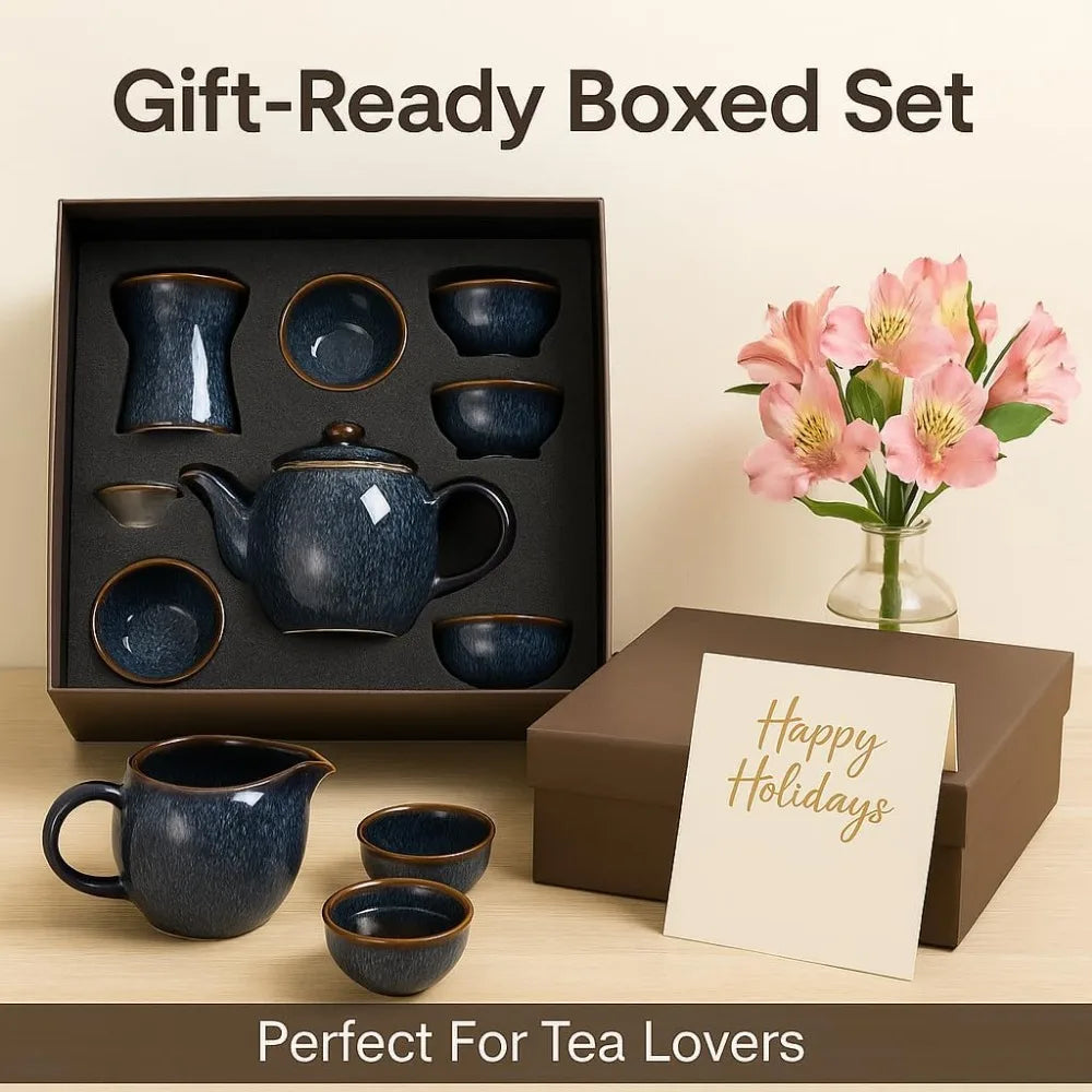 9-Piece Gongfu Porcelain Tea Set